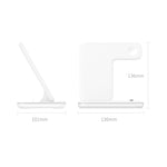 Carregador Sem Fios Magnético Vertical QI Z5 para Telemóveis, Apple Watches e AirPods / Xiaomi Redmi AirDots, com Anel de Luz Tátil, Z5