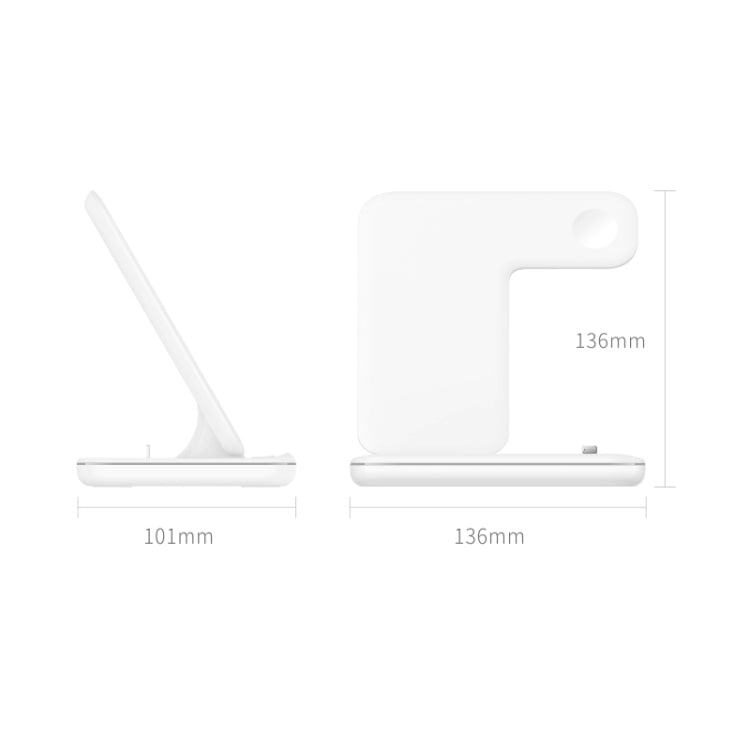 Carregador Sem Fios Magnético Vertical QI Z5 para Telemóveis, Apple Watches e AirPods / Xiaomi Redmi AirDots, com Anel de Luz Tátil, Z5