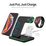 Carregador Sem Fios Magnético Vertical QI Z5 para Telemóveis, Apple Watches e AirPods / Xiaomi Redmi AirDots, com Anel de Luz Tátil, Z5