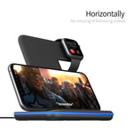 Carregador Sem Fios Magnético Vertical QI Z5 para Telemóveis, Apple Watches e AirPods / Xiaomi Redmi AirDots, com Anel de Luz Tátil, Z5