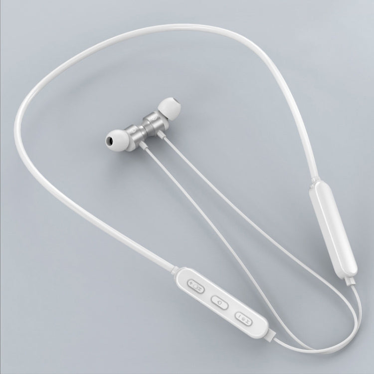 Auricular Desportivo Bluetooth 5.1 com Fio Redondo para Pescoço e Função Magnética, Preto, Vermelho, Branco