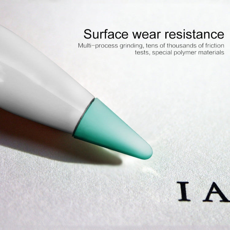 4 UNID Tampas de Ponta Antiderrapantes, Silenciosas e Resistentes para Apple Pencil 1 / 2, Azul Escuro, Verde Menta, Transparente, Branco