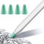 4 UNID Tampas de Ponta Antiderrapantes, Silenciosas e Resistentes para Apple Pencil 1 / 2, Azul Escuro, Verde Menta, Transparente, Branco