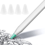 4 UNID Tampas de Ponta Antiderrapantes, Silenciosas e Resistentes para Apple Pencil 1 / 2, Azul Escuro, Verde Menta, Transparente, Branco