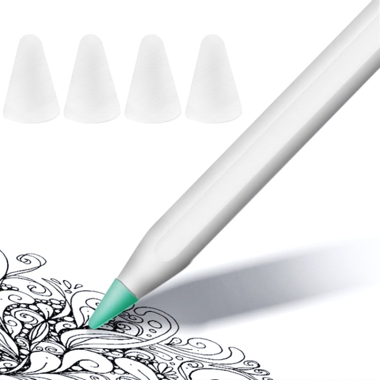 4 UNID Tampas de Ponta Antiderrapantes, Silenciosas e Resistentes para Apple Pencil 1 / 2, Azul Escuro, Verde Menta, Transparente, Branco