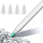 4 UNID Tampas de Ponta Antiderrapantes, Silenciosas e Resistentes para Apple Pencil 1 / 2, Azul Escuro, Verde Menta, Transparente, Branco