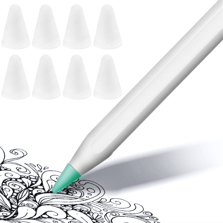 8 UNID Tampas de Ponta Antiderrapantes, Silenciosas e Resistentes para Apple Pencil 1 / 2, Azul Escuro, Verde Menta, Transparente, Branco