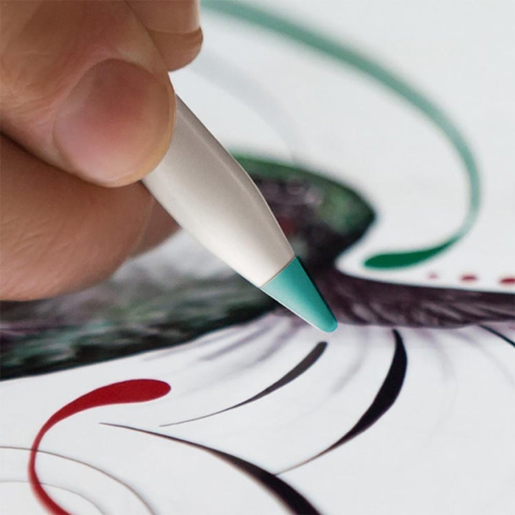 8 UNID Tampas de Ponta Antiderrapantes, Silenciosas e Resistentes para Apple Pencil 1 / 2, Azul Escuro, Verde Menta, Transparente, Branco
