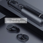 awei T55 TWS Auriculares Desportivos True Wireless Bluetooth V5.0 com Estojo de Carregamento Portátil