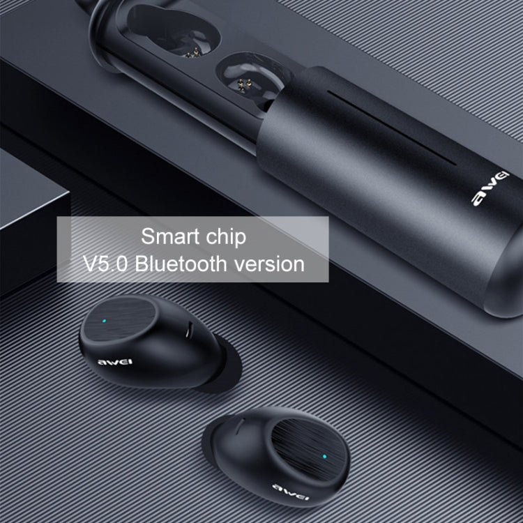awei T55 TWS Auriculares Desportivos True Wireless Bluetooth V5.0 com Estojo de Carregamento Portátil