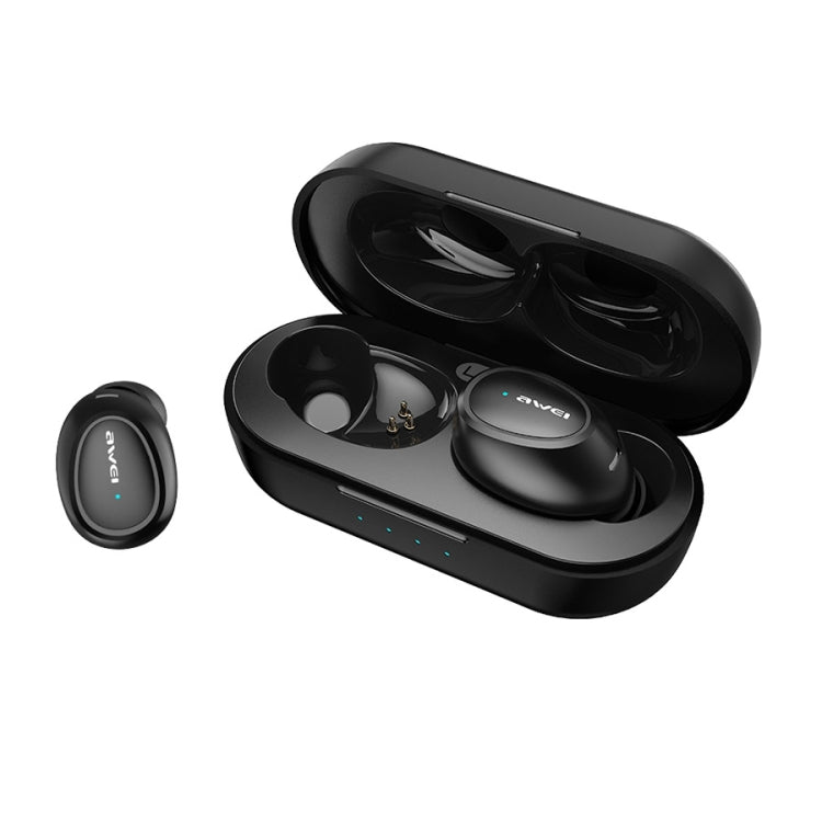 awei T16 Auricular Desportivo TWS Bluetooth V5.0 Verdadeiramente Sem Fios com Caixa de Carregamento