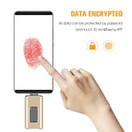 Richwell Pen drive metálico 3 em 1 16G Type-C + 8 pinos + USB 3.0 com função OTG de empurrar e puxar