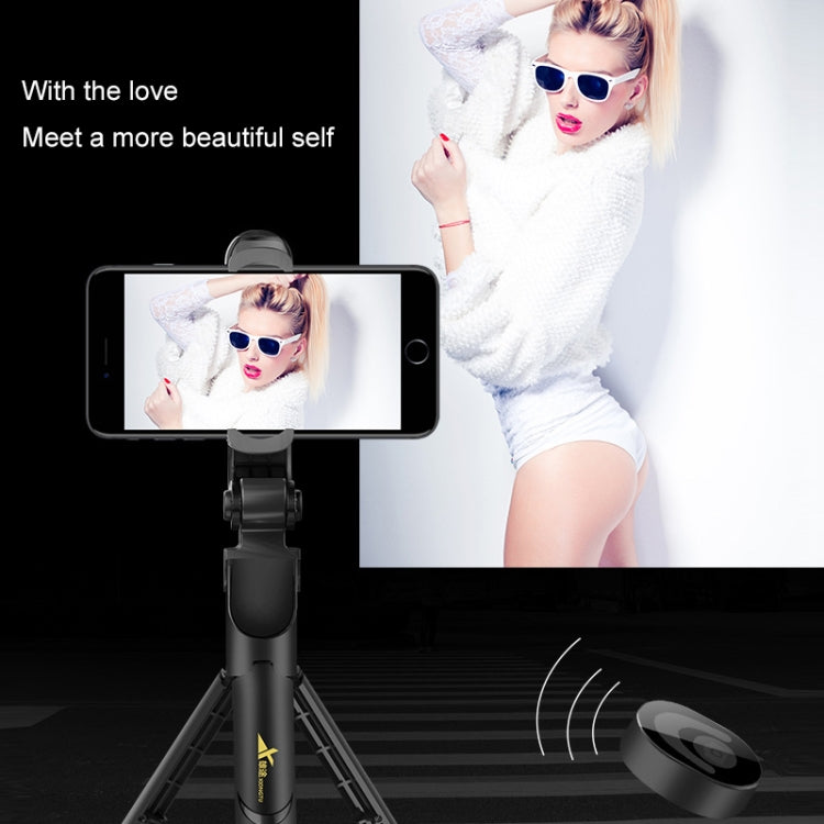 XT-09 Tripé com haste Bluetooth para telemóvel com temporizador automático e transmissão ao vivo multifunções