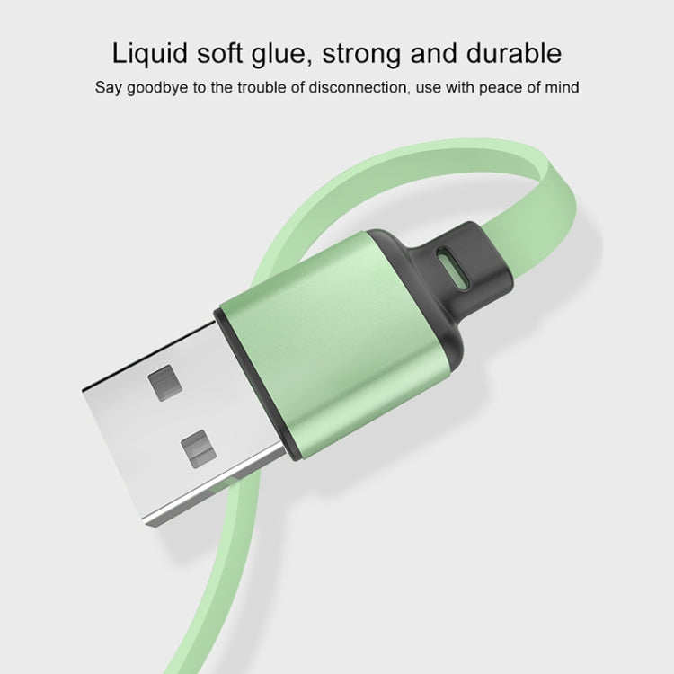 Cabo de Carregamento e Sincronização Retrátil 3 em 1 em Silicone Líquido 3.5A USB para USB-C / Type-C + 8Pin + Micro USB