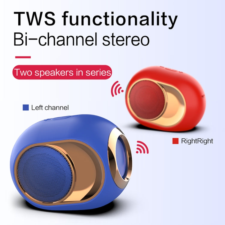 X6 TWS Altifalante Bluetooth Sem Fios 5W Resistente à Água para Exterior com Graves, Suporta Mãos Livres / USB / AUX / Cartão TF