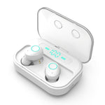 Auricular estéreo binaural sem fios M7 TWS V5.0 Bluetooth com estojo de carregamento e ecrã digital