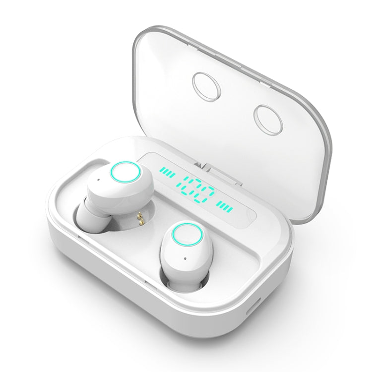 Auricular estéreo binaural sem fios M7 TWS V5.0 Bluetooth com estojo de carregamento e ecrã digital
