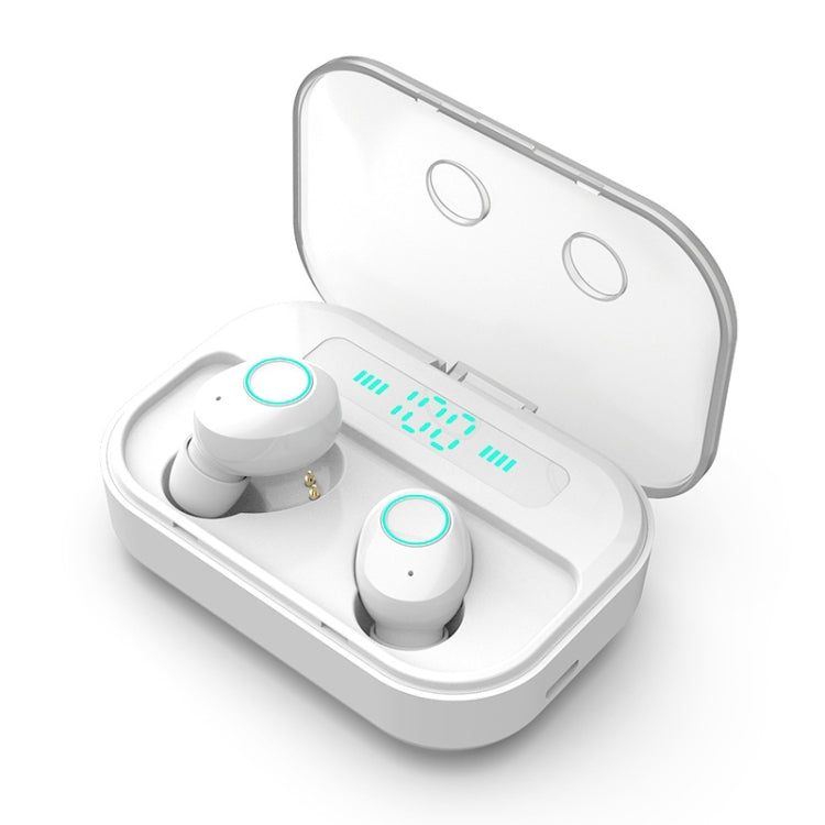 Auricular estéreo binaural sem fios M7 TWS V5.0 Bluetooth com estojo de carregamento e ecrã digital
