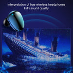 Auricular estéreo binaural sem fios X7 TWS V5.0 Bluetooth com estojo de carregamento e ecrã digital
