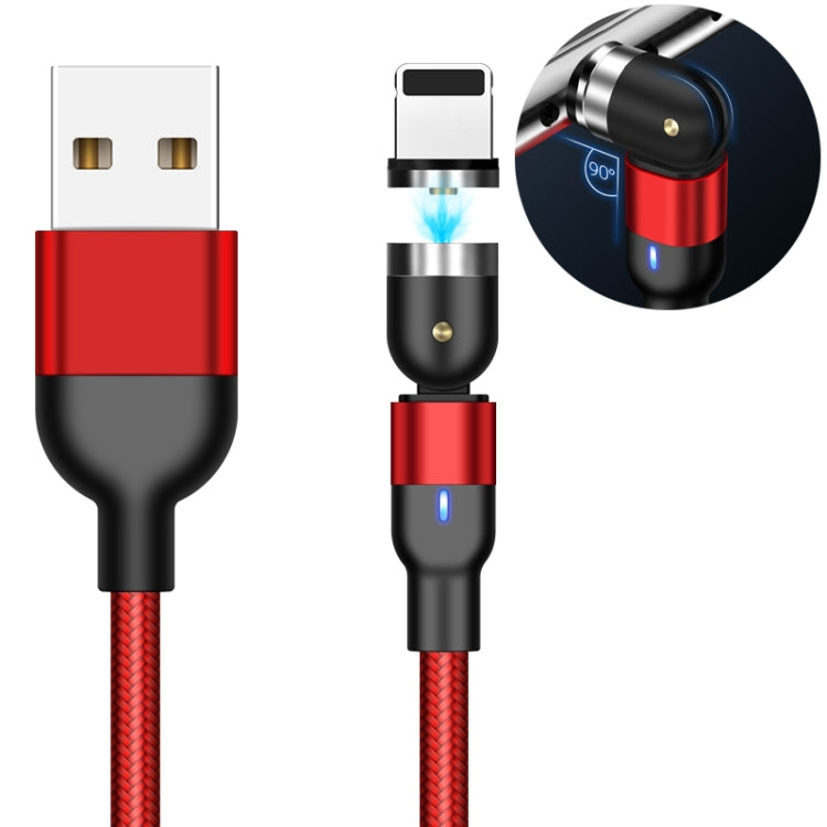 Cabo de Carregamento Magnético Giratório Trançado em Nylon USB para 8 Pinos 2A, 2m 8 Pinos