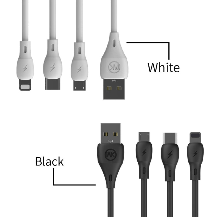 WK WDC-072 Cabo de Sincronização e Carregamento USB para 8 Pinos, Série Full Speed 1m 2.1A, 8 Pinos