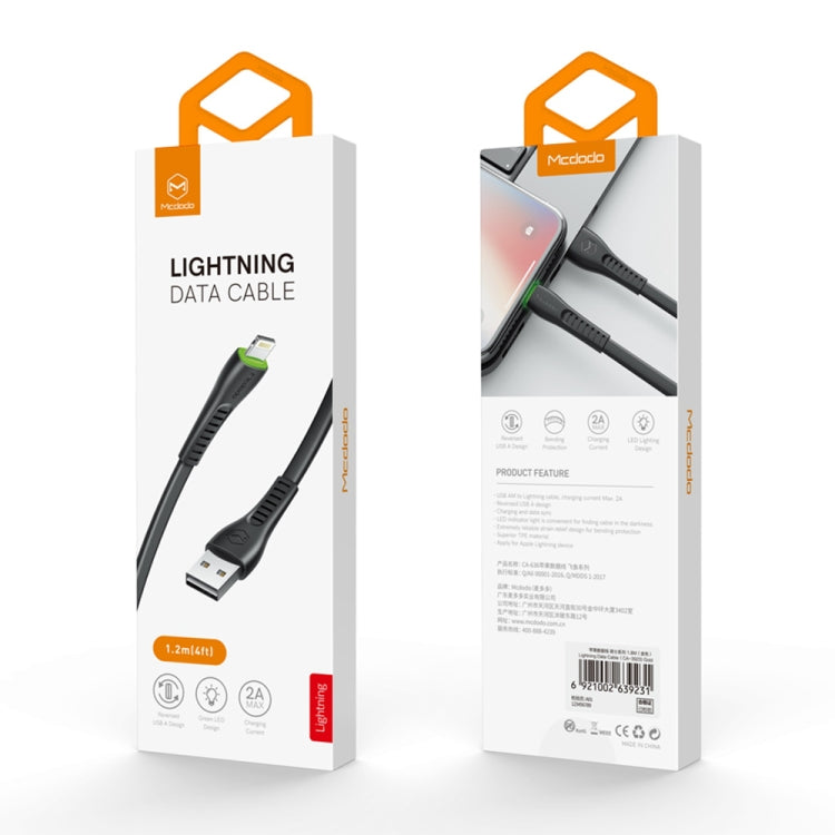 Cabo LED 8 Pinos para USB Série Flying Fish Mcdodo CA-6361, Comprimento: 1,2m