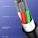 Cabo de Sincronização e Carregamento USB para 8 Pinos Série Pro WK WDC-092 3m 2,4A Saída Máxima de Velocidade Total, 3m 8 Pinos