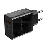 Carregador de Viagem de Carregamento Rápido awei C-980 18W PD USB-C / Tipo-C + QC 3.0 Interface USB, Ficha UE