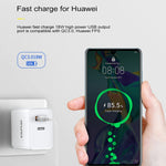 Carregador de Viagem de Carregamento Rápido awei C-980 18W PD USB-C / Tipo-C + QC 3.0 Interface USB, Ficha UE