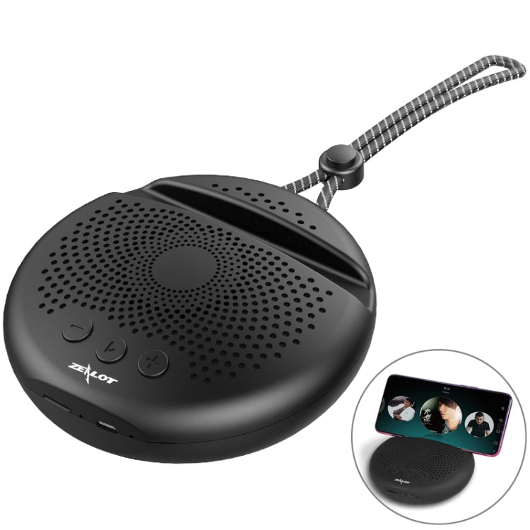 Coluna Estéreo Bluetooth Portátil ZEALOT S24 com Cordão e Suporte para Cartão Móvel, Suporta Chamadas Mãos Livres e Cartão TF, S24