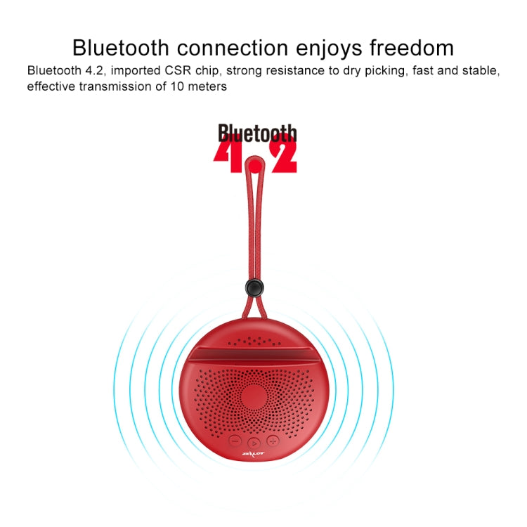 Coluna Estéreo Bluetooth Portátil ZEALOT S24 com Cordão e Suporte para Cartão Móvel, Suporta Chamadas Mãos Livres e Cartão TF, S24
