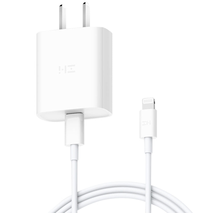Adaptador de Energia Carregador Rápido Original Xiaomi Youpin ZMI 20W com Cabo de Carregamento Tipo-C / USB-C para 8 Pinos, Ficha EUA