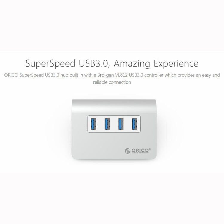 HUB ORICO M3H4-V1 em liga de alumínio com 4 portas USB 3.0, M3H4-V1