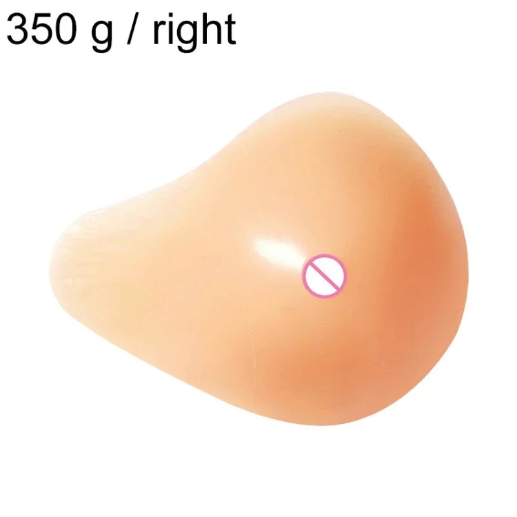 Capa de Mamilo para Almofada de Silicone para Seios Falsos de Reabilitação Pós-Operatória em Forma de Espiral AS5 350g/Direito