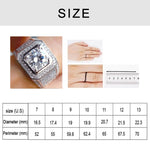 Anel de Prata com Microinserção de Strass Completo, Tamanho EUA: 11, Diâmetro: 20,7mm, Perímetro: 65mm, 11