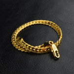Joalharia de Moda Quente, Pulseira Simples em Ouro Amarelo 18k (Dourado)