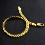 Joalharia de Moda Quente, Pulseira Simples em Ouro Amarelo 18k (Dourado)