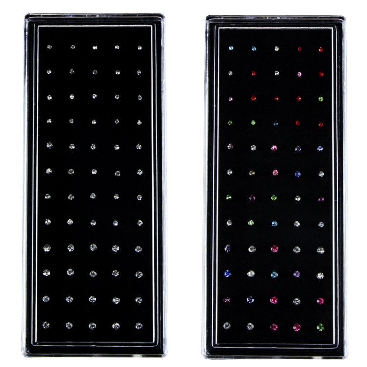 60 Peças de Anéis de Nariz em Aço Inoxidável com Forma de Diamante Coloridos, Piercing em L, Comprimento do Pino: 7mm, Diâmetro do Pino: 0,6mm (Colorido), Cor (60 Peças), Branco (60 Peças)