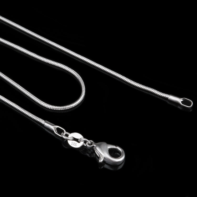 Corrente de Osso de Cobra Prateada com Banho de Prata 1MM, Personalidade e Moda (Comprimento Prateado: 32 polegadas), comprimento: 32 polegadas
