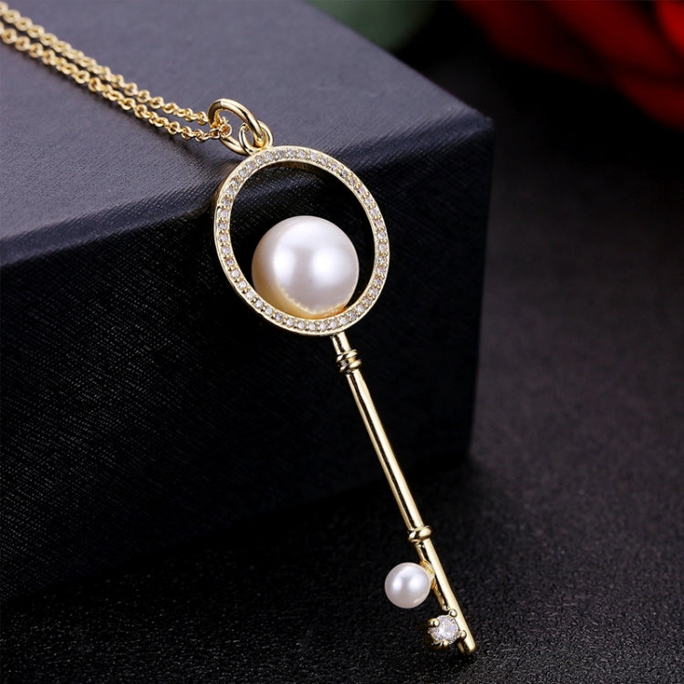 Colar de Chave com Contas em Forma de Diamante Tendência de Verão para Mulher