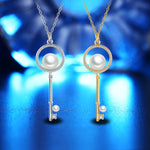 Colar de Chave com Contas em Forma de Diamante Tendência de Verão para Mulher