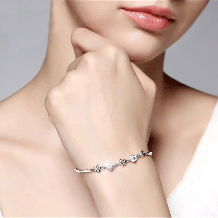 Pulseira Simples e Doce de Flor de Frangipani de Cinco Pétalas Pulseira de Casal com Flor