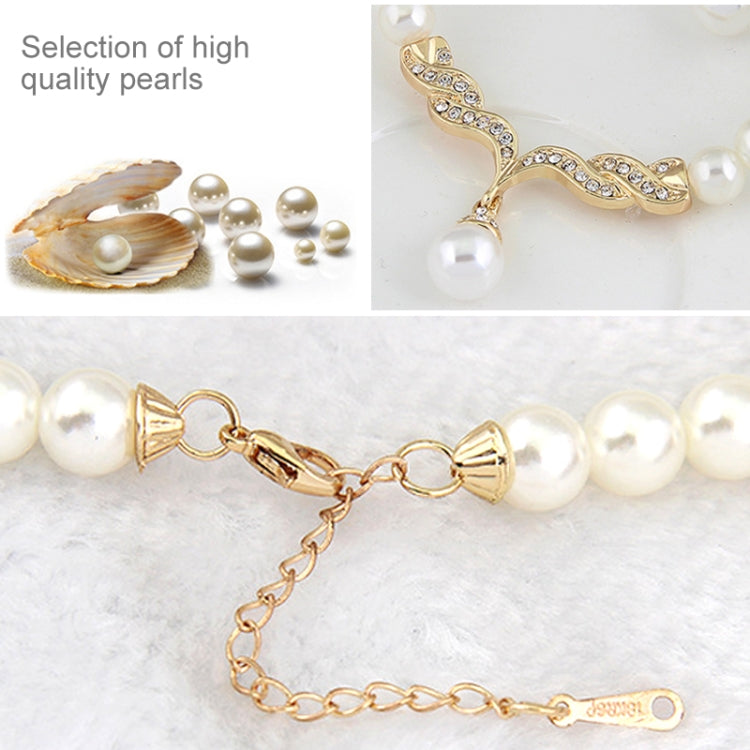 Conjunto de Joalharia Clássico para Noiva 3 em 1 com Brincos, Colar e Contas