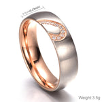 Anel de Casal de Moda com Strass em Forma de Coração Anel Fino de Aço de Titânio para Homens e Mulheres (Ouro com Diamante, Tamanho US: 9), Ouro com Diamante, Tamanho US: 9
