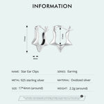 SCE1615 Sterling Silver S925 Simple Versatile Star Earrings, SCE1615