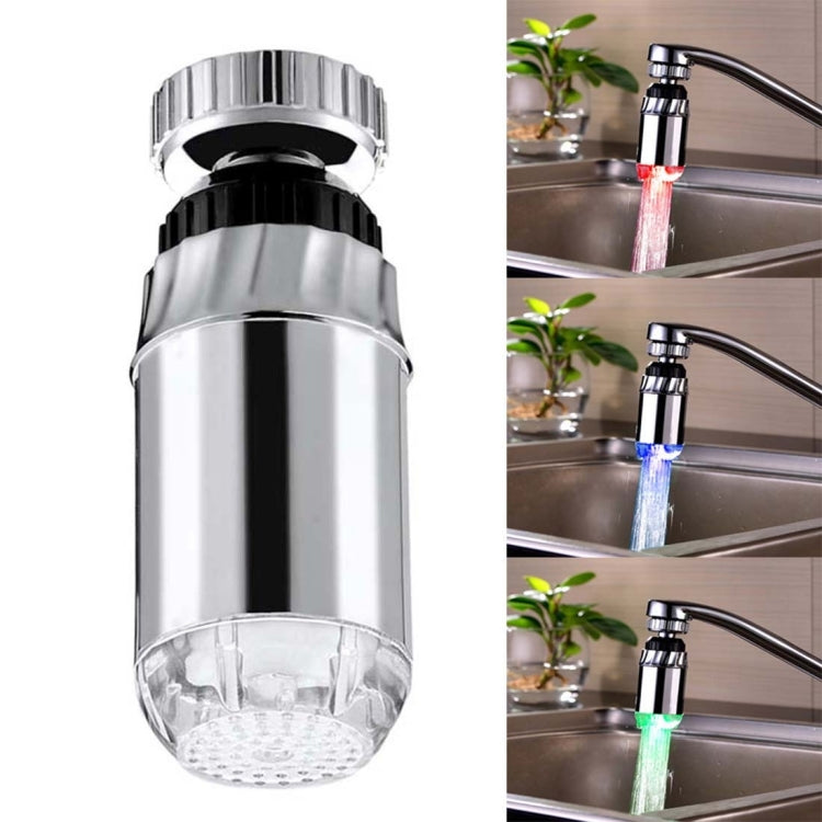 Sensor de temperatura LED ABS SDF-B2 com luz LED RGB para torneira, efeito de água luminosa para chuveiro, tamanho: 78 x 28mm, interface: 22mm (prateado), SDF-B2