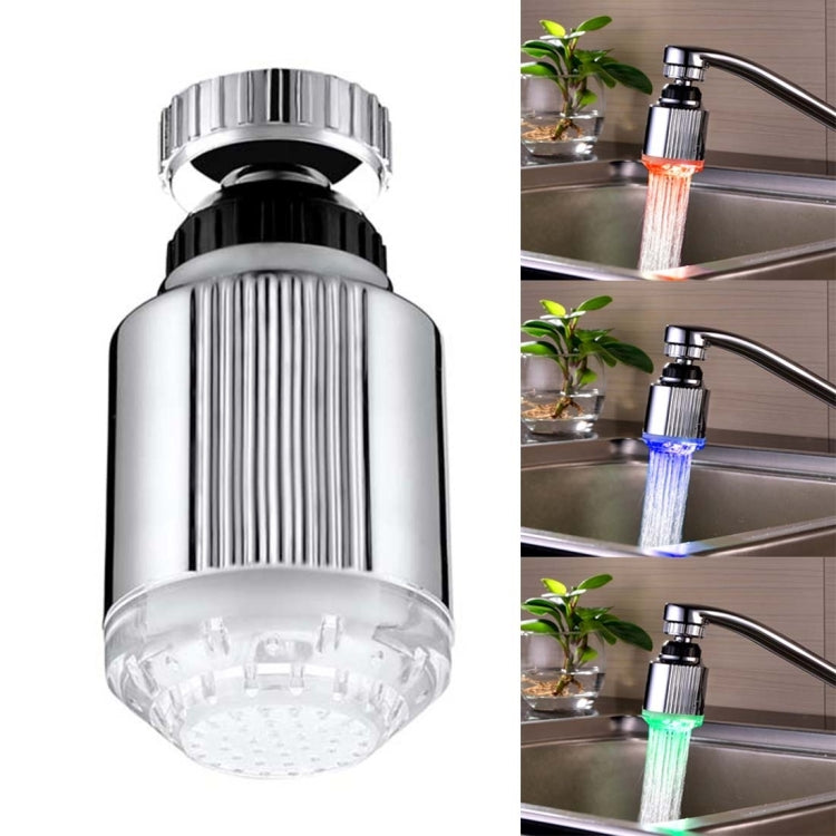 SDF-B5 1 LED Sensor de Temperatura ABS Luz RGB para Torneira com Efeito de Água Brilhante para Duche, Tamanho: 75 x 37mm, Interface: 22mm (Prateado), SDF-B5