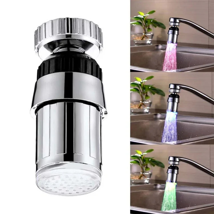 SDF-B6 Sensor de Temperatura ABS com 1 LED, Luz de Torneira com LED Tricolor para Chuveiro, Tamanho: 58 x 24mm, Interface: 22mm (Prateado), SDF-B6 Tricolor