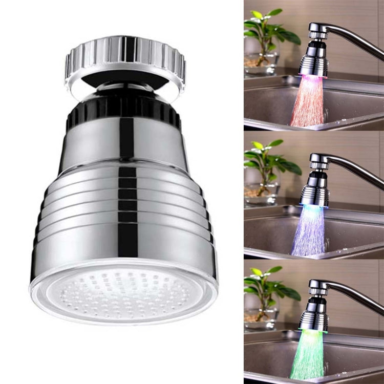 SDF-B10 1 LED Sensor de Temperatura ABS Luz RGB para Torneira com Efeito de Água Brilhante para Duche, Tamanho: 58 x 38mm, Interface: 22mm (Prateado), SDF-B10