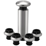 Conjunto Original Xiaomi Youpin CircleJoy de Tampas de Conservação de Vinho Tinto em Aço Inoxidável, Estilo: 4 Tampas com Uma Bomba, 4 Tampas com Uma Bomba